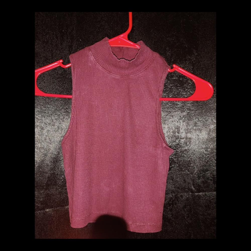 Mock-neck crop top